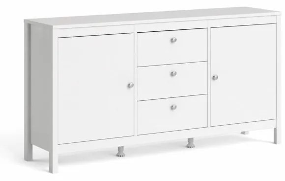 Tvilum Fehér tálalószekrény 3 fiókkal SALOMO