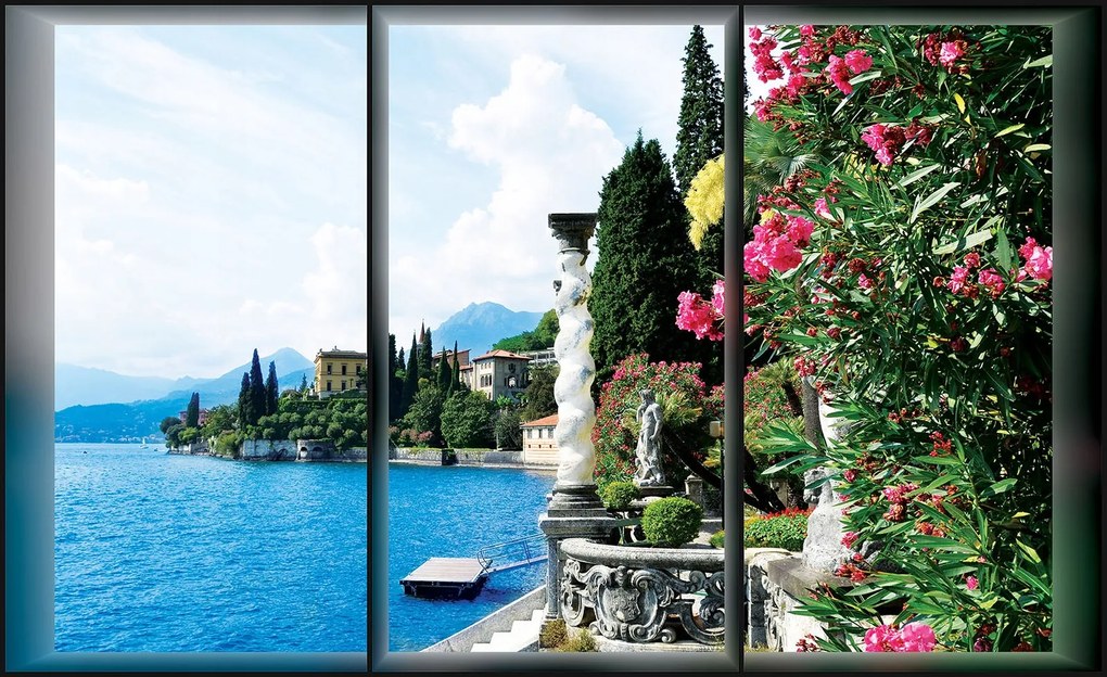 Fotótapéta Comói-tó Olaszország táj 368x254 kilátás a hegyekre és a vízre +ragasztó