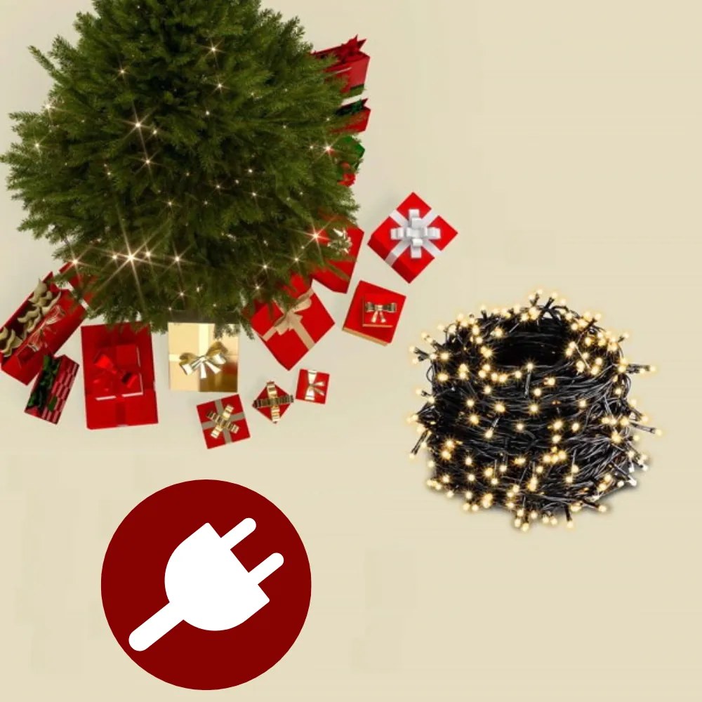 Casaria RUDOLPH műkarácsonyfa, 150cm, zöld, fényfüzérrel