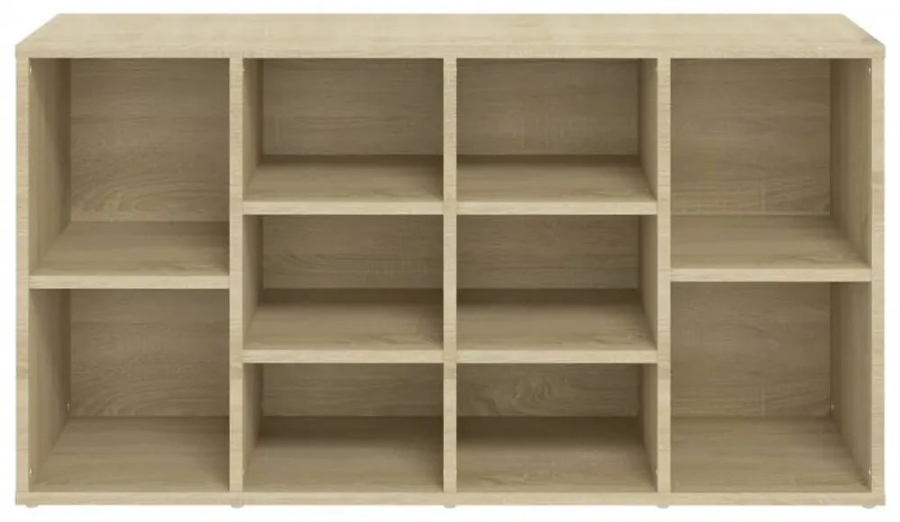 sonoma tölgy színű szerelt fa cipőtároló pad 103 x 30 x 54,5 cm