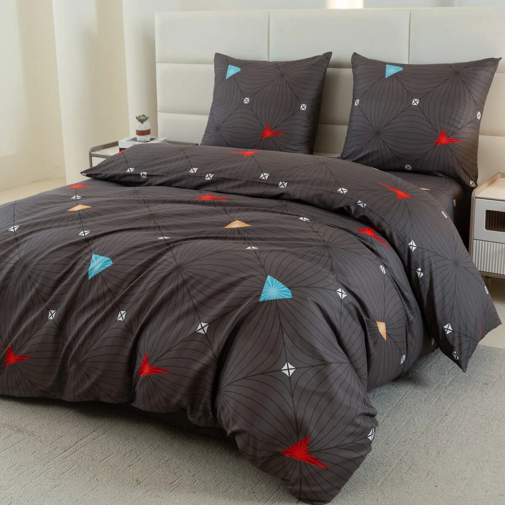 Mikroszálas ágyneműhuzat ORBITA sötétszürke Ágyneműhuzat mérete: 2 db 70 x 80 cm | 160 x 200 cm