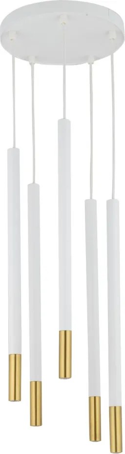 SIGMA LIGHTING 33238 SOPEL Többágú Függesztett Lámpa Fehér, Arany G9 IP20