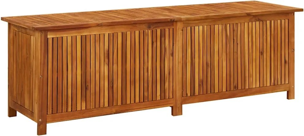 Tömör Akácfa Kerti Tárolóláda 175 X 50 X 58 Cm