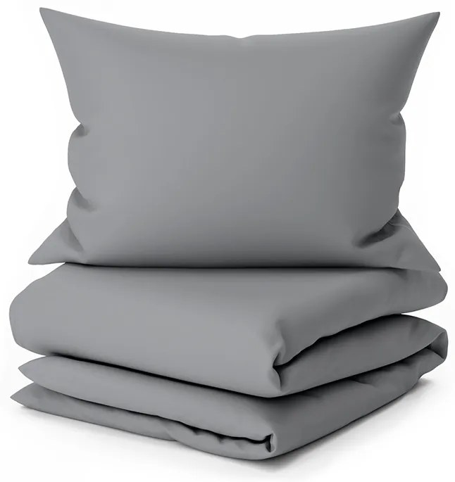 Lux szürke gombos pamut ágyneműhuzat