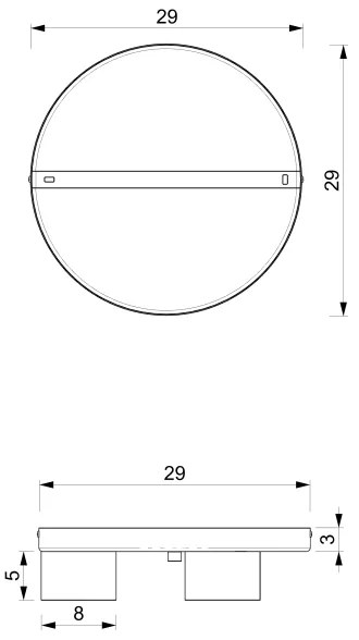 Mennyezeti lámpa DIXIE 3xGX53/11W/230V kék