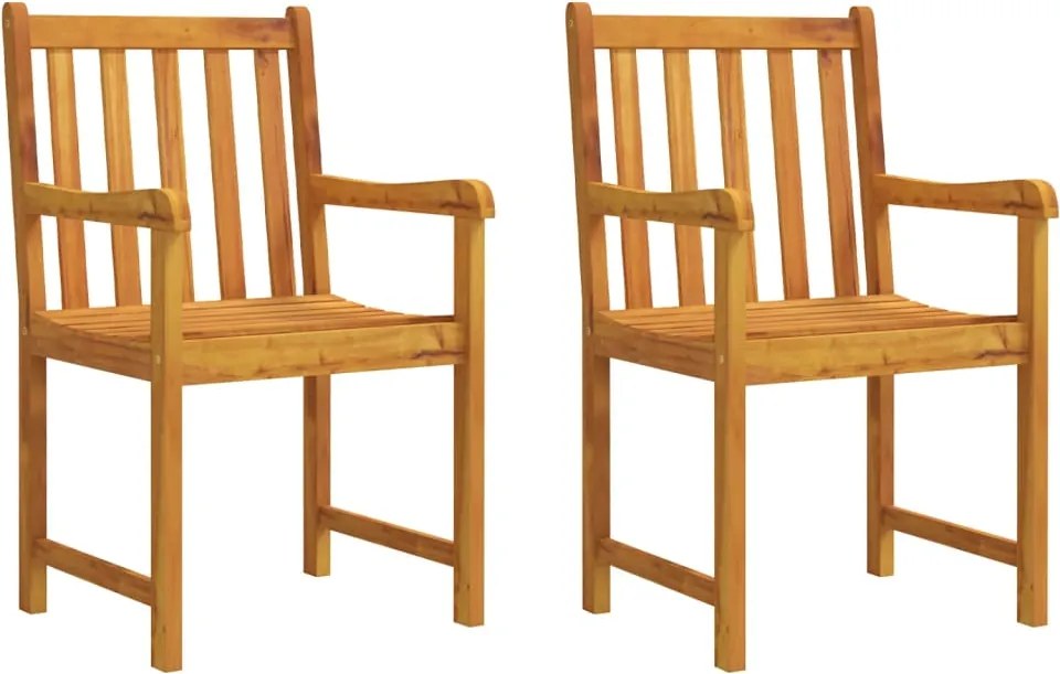 vidaXL 2 db tömör akácfa kerti szék