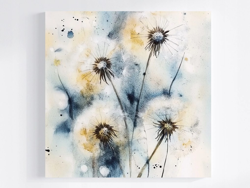 Vászonkép Canvas Akvarell Természet Tavasz Virágok Pitypang 40x40