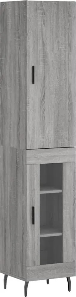 vidaXL szürke sonoma szerelt fa magasszekrény 34,5 x 34 x 180 cm