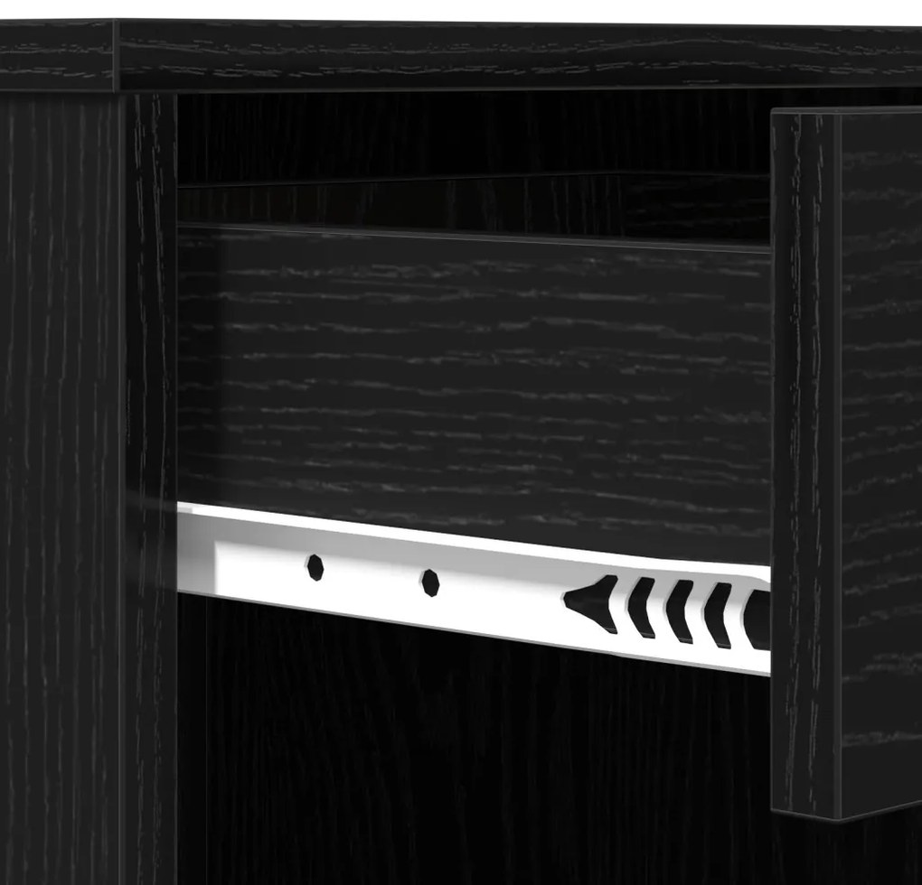 Fekete tölgy kozmetikai szekrény 80x40x75 cm Mérnöki fából készült