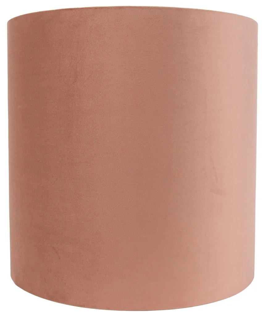 Rózsaszín bársony lámpaernyő arany belsővel 40/40/40