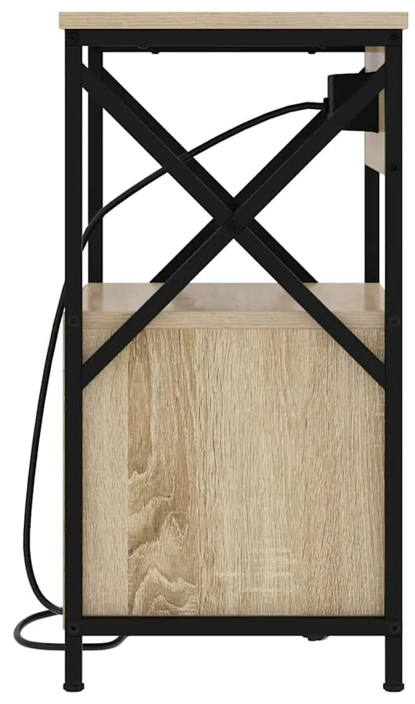 Éjjeliszekrény 2 pcs sonoma tölgy 40 x 31 x 60 cm Faanyag