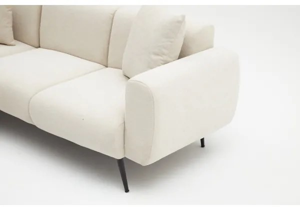 PISA L-alakú sarokgarnitúra, krémszínű, balos