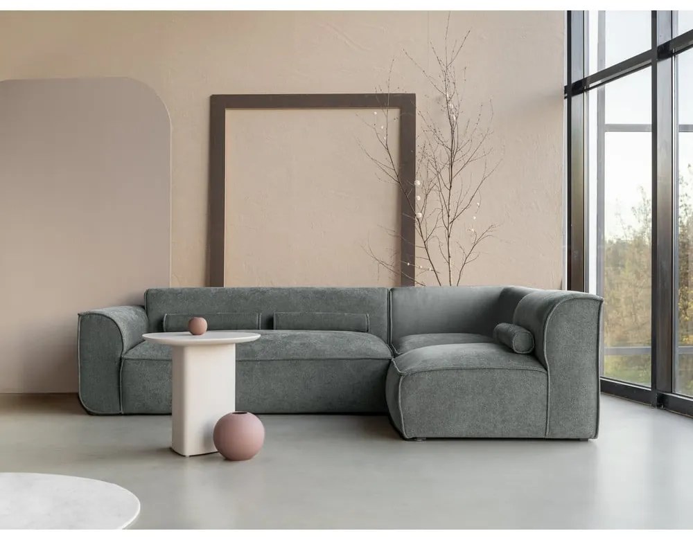 Világoszöld sarokkanapé (jobb oldali) Flex Felix – Miuform