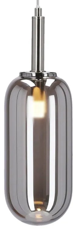 Antracitszürke LED függőlámpa üveg búrával ø 13 cm Fiuggi – Candellux Lighting