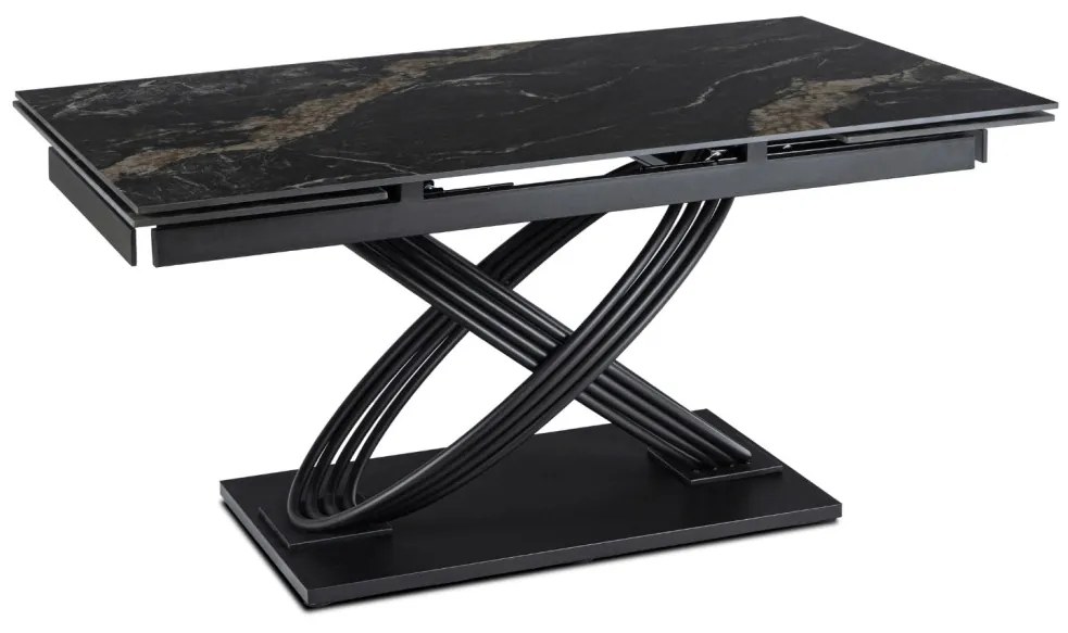 Stół IBIZA Ceramiczny Rozkładany 160-240 cm Czarny