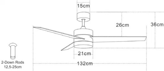 Zambelis 19134 - LED Mennyezeti ventilátor LED/15W/230V 3000/4000/6000K króm + távirányító