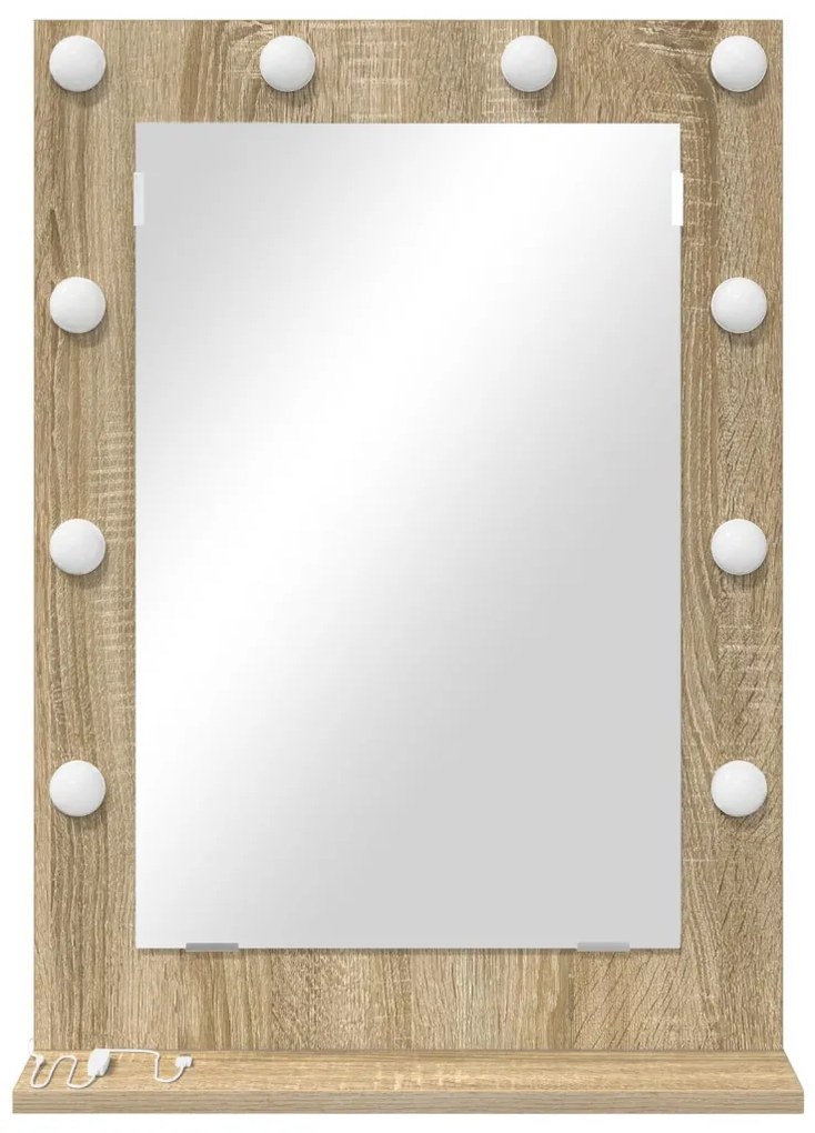 piperetükör Sonoma tölgy MDF, Üveg 70 x 50 x 18 cm Tükör