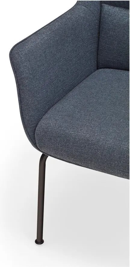 Kék kárpitozott karfás étkezőfotel Sadira – Teulat