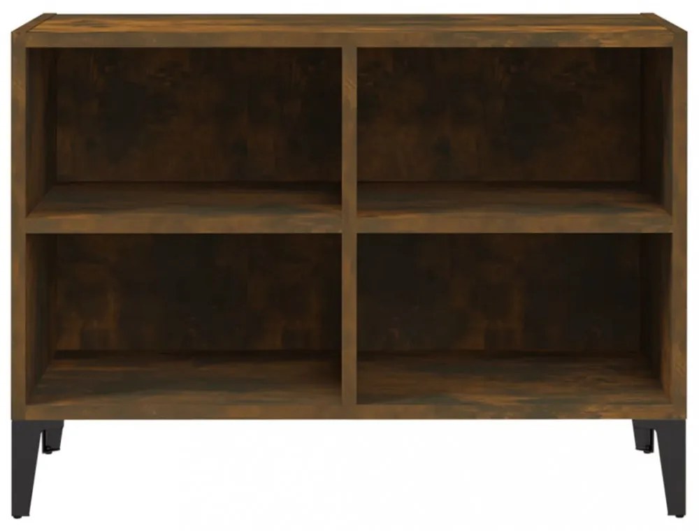 füstös tölgyszínű TV-szekrény fémlábakkal 69,5 x 30 x 50 cm