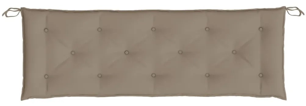 tópszínű oxford szövet kerti padpárna 150 x 50 x 7 cm