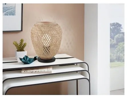 Eglo 55699 - DEMBLEBY asztali lámpa 1xE27/40W/230V bézs