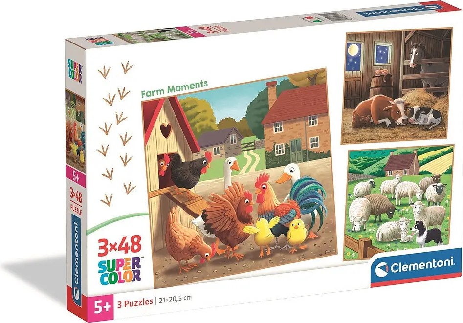Farm Moments 3x48 db-os puzzle Clementoni