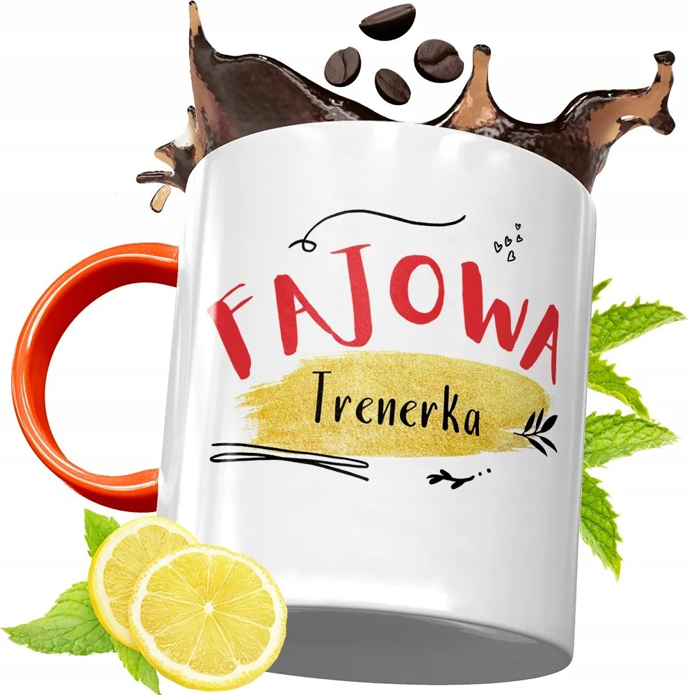 Narancssárga Bögre Edzőnek Ajándék fényképes nyomattal