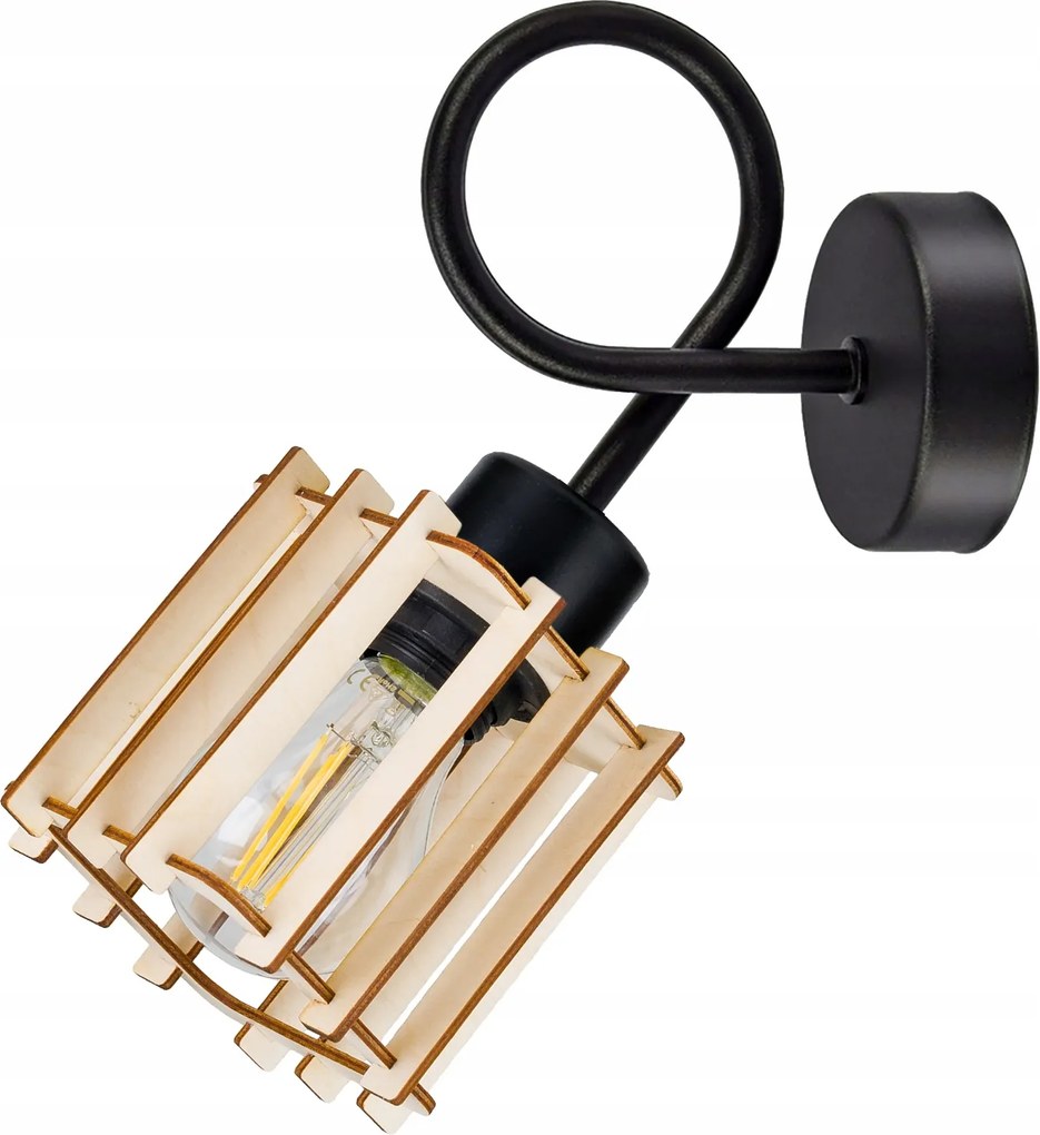 Fali Lámpa E27 fali fix loft Kocka Fa