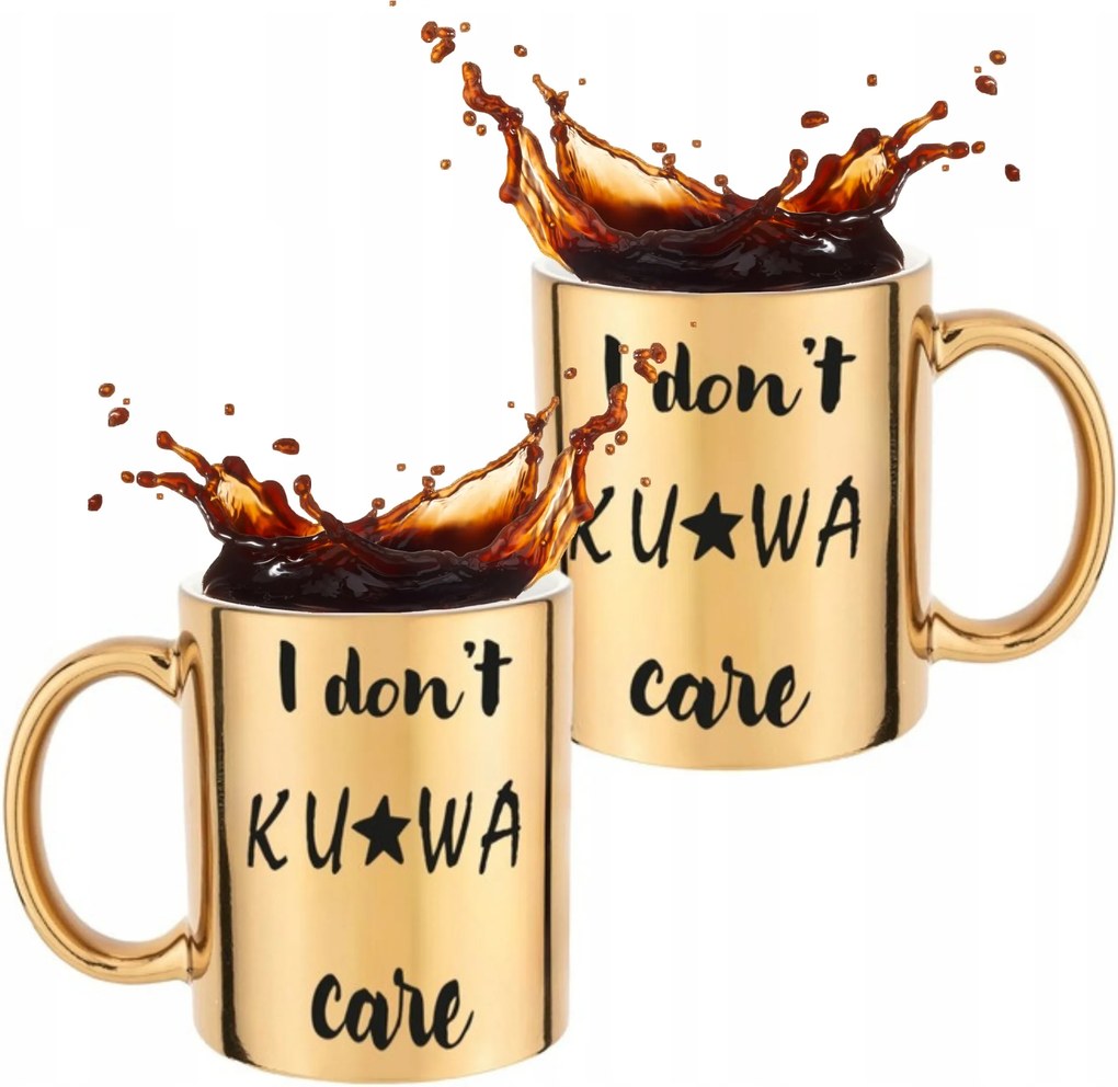 I Dont Care Kávés Bögre Vicces Munka Arany Kerámia