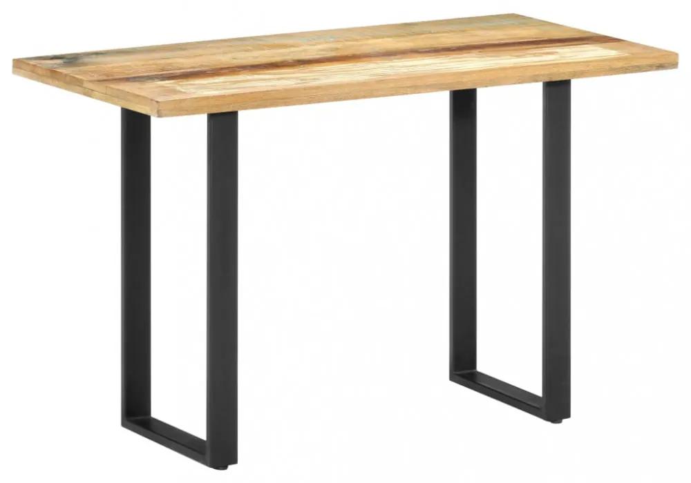 Tömör újrahasznosított fa étkezőasztal 120 x 60 x 76 cm