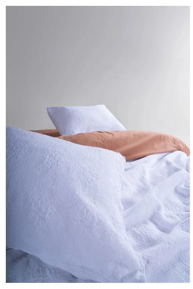 Fehér jacquard ágytakaró és párnahuzat szett 240x260 cm Jacquard – Mila Home Luxury