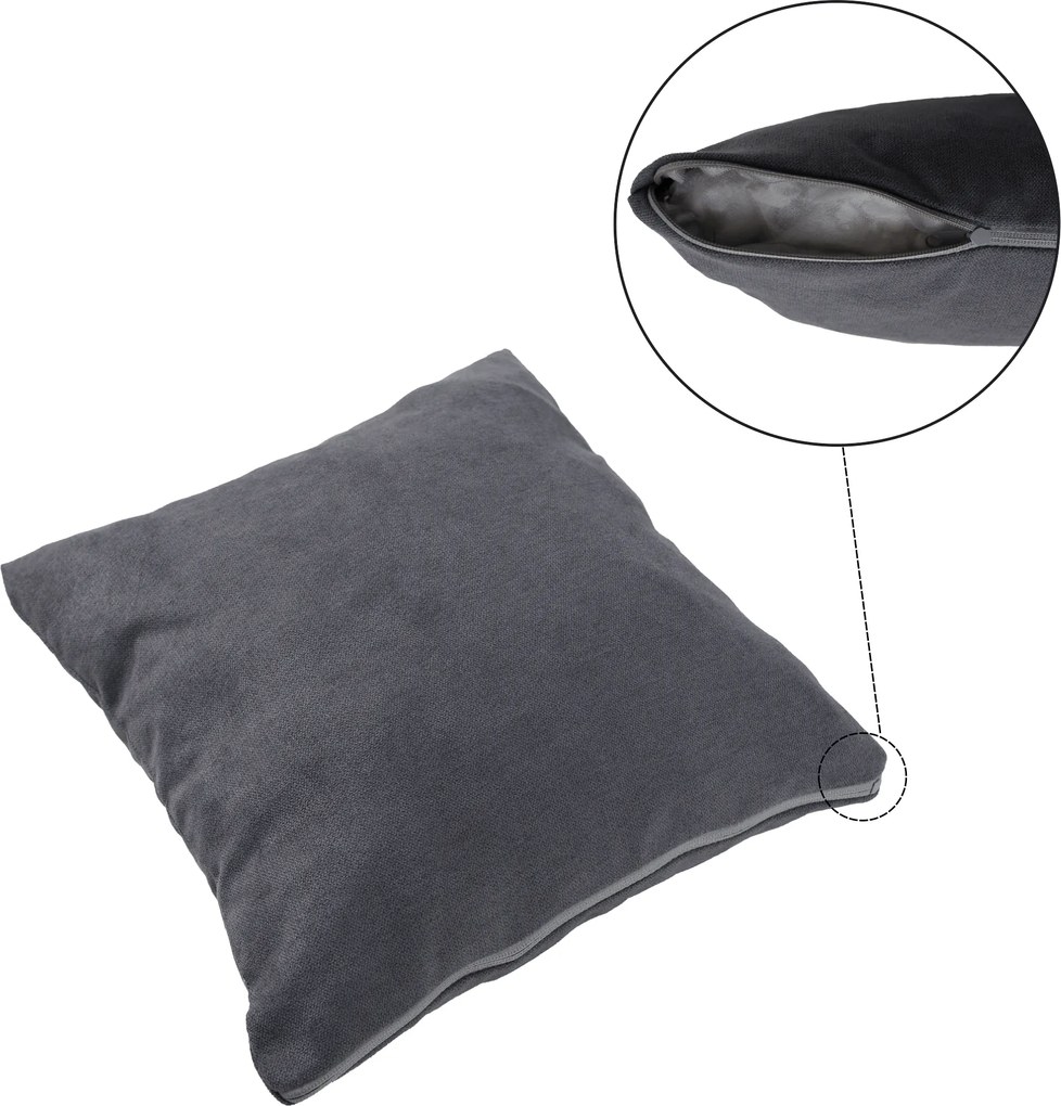 Kihúzható kanapé, szürke, ALADA