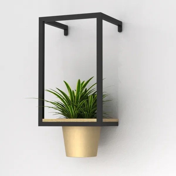 Fali virágcserép 38x18 cm arany