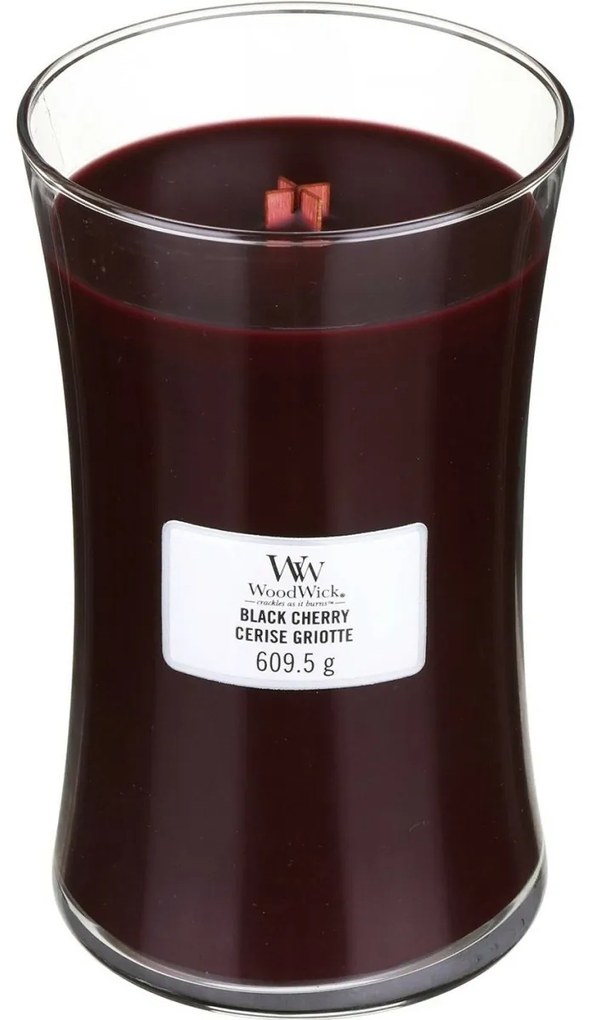 WoodWick Illatos gyertya nagy váza Black Cherry,609 g