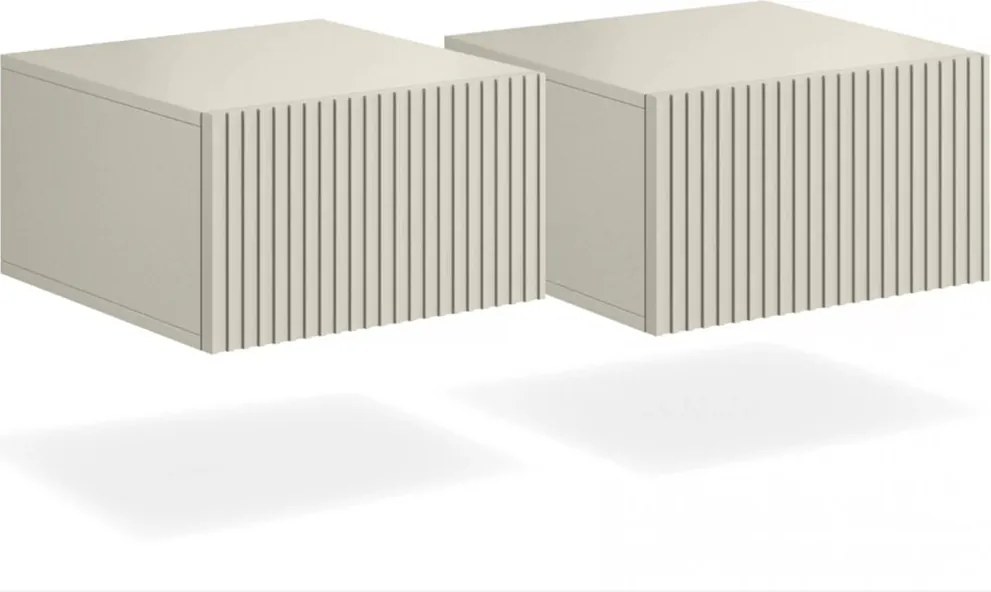 Nicole 46 cm-es függő éjjeliszekrény készlet - kasmír