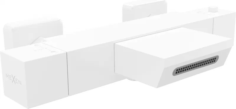 Mexen Cube termosztatikus kád csaptelep, fehér - 77360-20