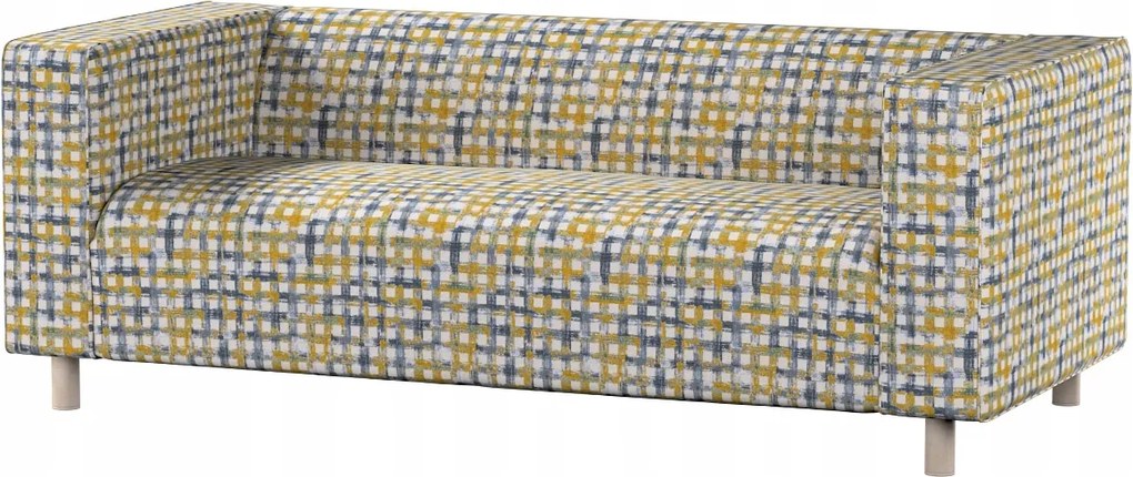 Klippan 2 személyes kanapé huzat Ikea kék-sárga kockás