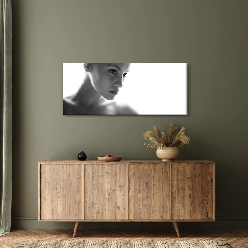 Kép - fekete-fehér portré egy nőről (120x50 cm)