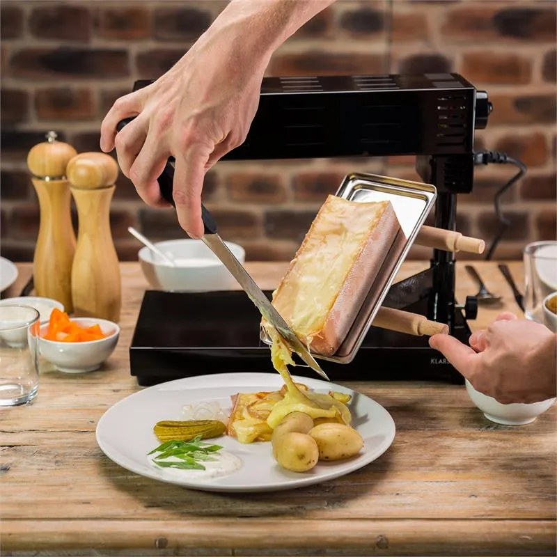 Klarstein Appenzell 2G, raclette grill, 600 W, hagyományos, fekete