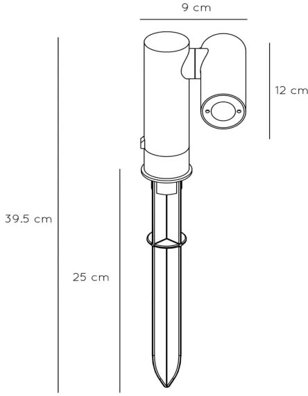 Lucide 27894/05/29 -LED Kültéri lámpa TATUM LED/4,5W/230V IP65 39,5 cm antracit
