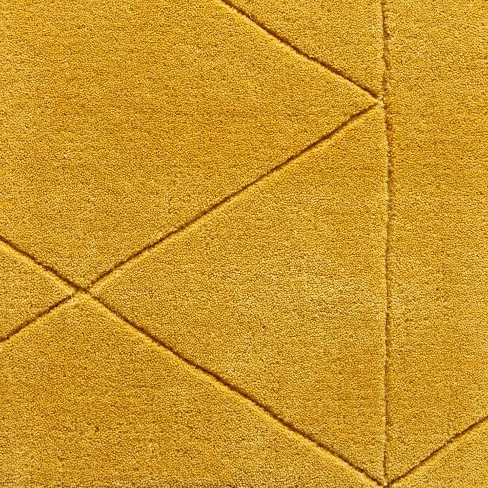 Kasbah mustársárga gyapjú szőnyeg, 150 x 230 cm - Think Rugs