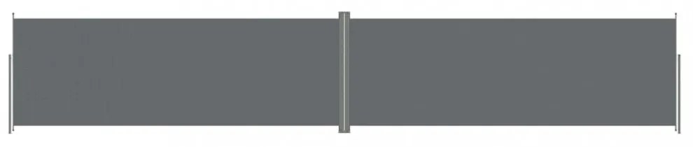 antracitszürke behúzható oldalsó napellenző 220 x 1200 cm