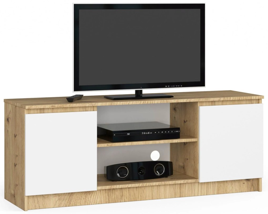 TV asztal Kenji (artisan tölgy  + fehér). Akció -12%. 1070722