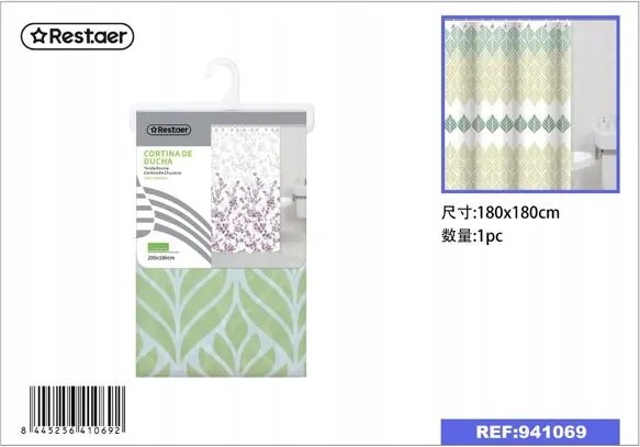 Stílusos Zuhanyfüggöny Mintával 180x180cm