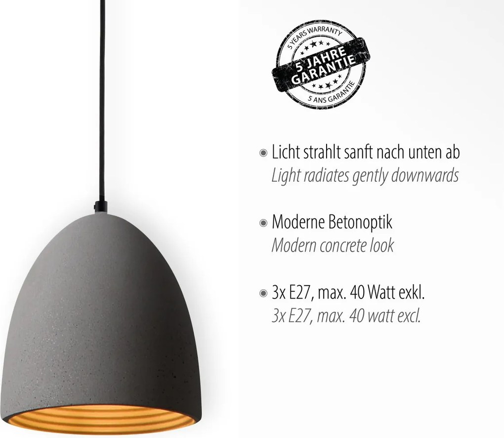 Paul Neuhaus loft függeszték eton fekete szürke pln2233-22