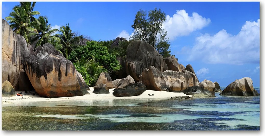 Fotó üvegkép Seychelle-szigetek panoráma 140x70