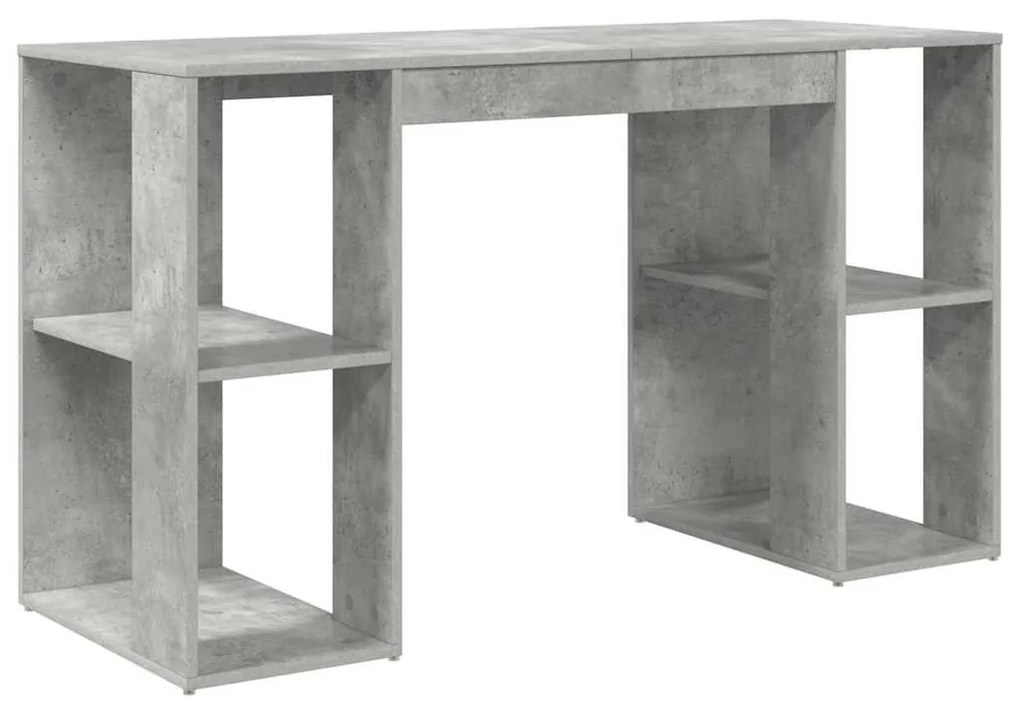Íróasztal tárolóval Beton szürke 130 x 50.5 x 75 cm Faanyag