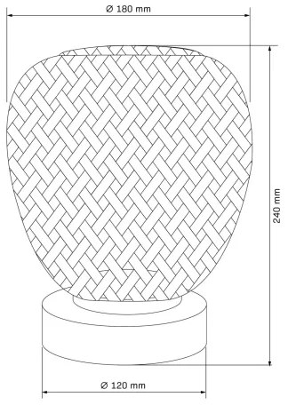 Asztali lámpa ZANZIBAR 1xE27/20W/230V átm. 18 cm bambusz
