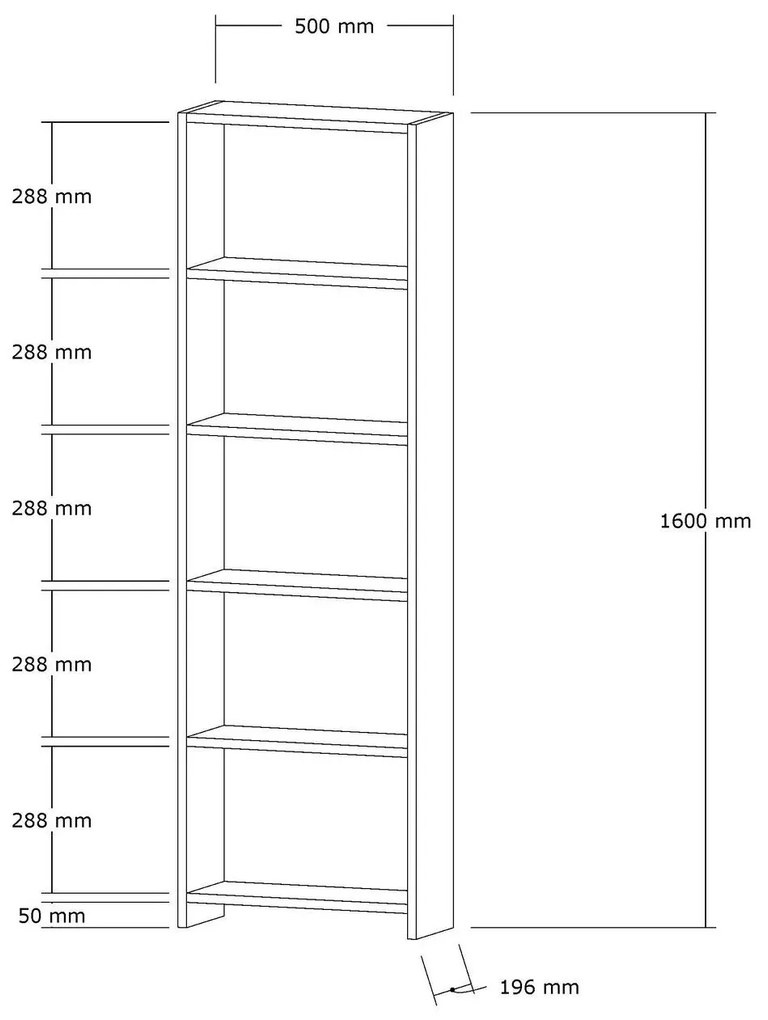 Regál Lavuto 1 (tölgy) . 1092794
