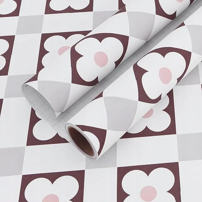 Tapéta furnér öntapadós fólia falra bútorra fehér virágos 81cmx3m